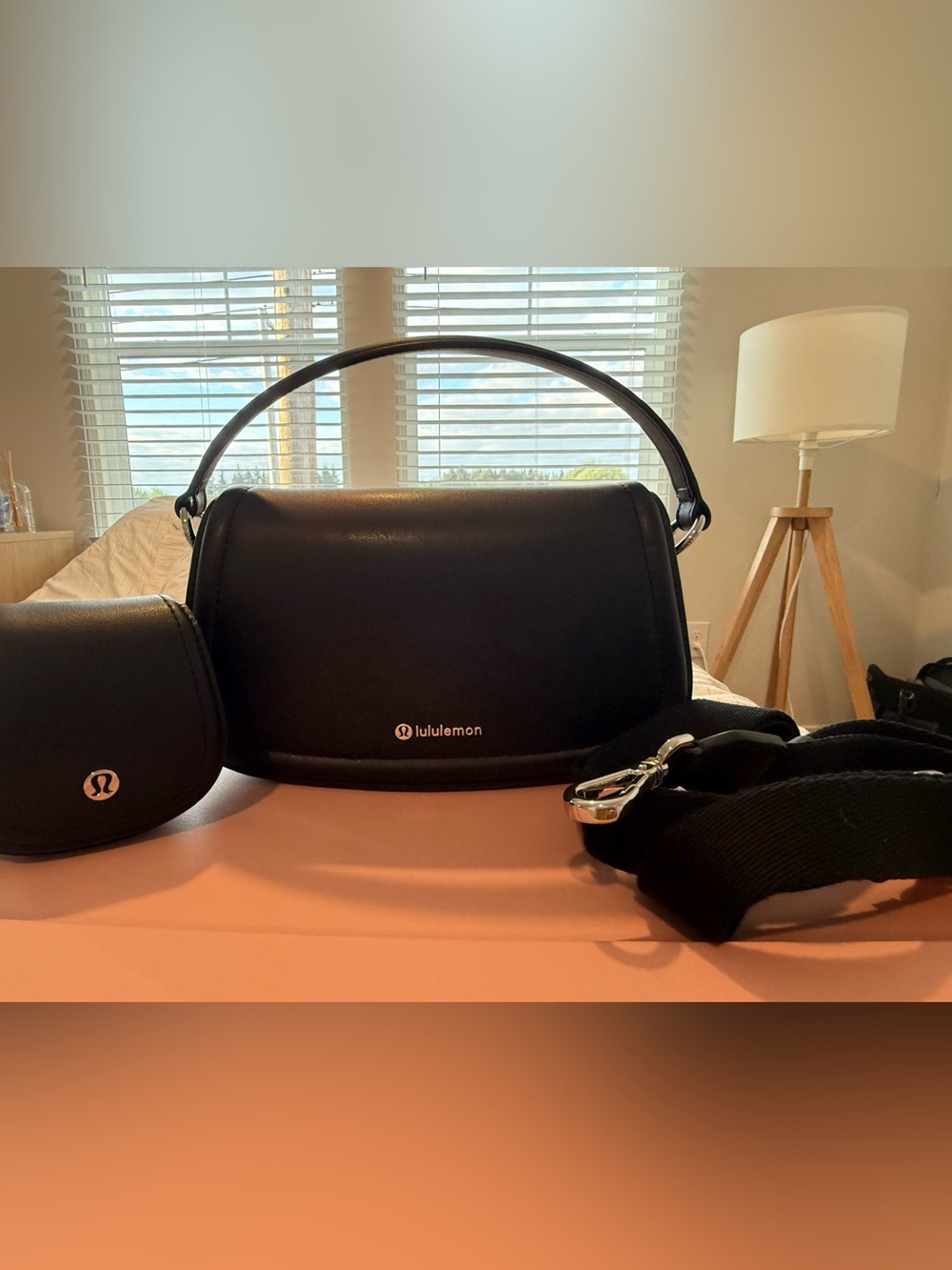 lululemon athletica Black Crossbody Bag with Removable Strap